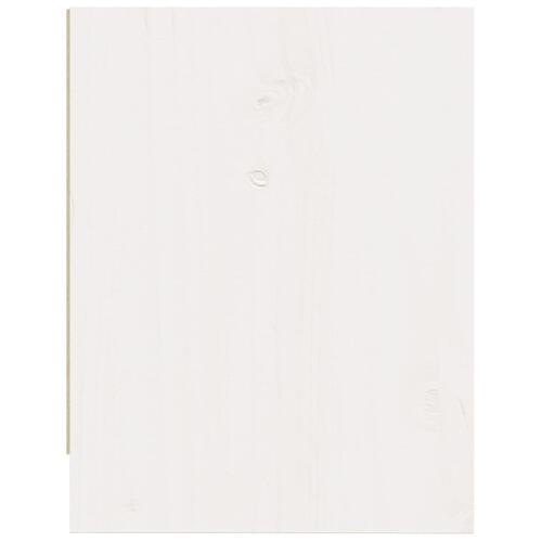 Sengebord 40x30,5x40 cm massivt fyrretræ hvid