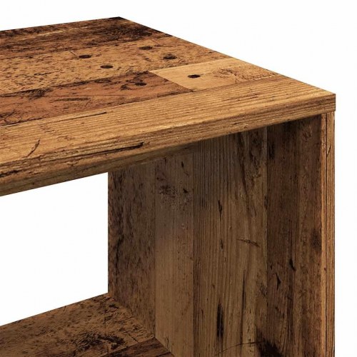 Garderobeskab på hjul 80×40×110 cm - antikt trælook