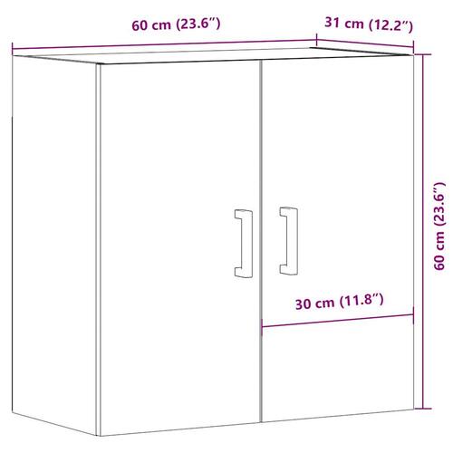 Vægskab 60x31x60 cm konstrueret træ kunsteg