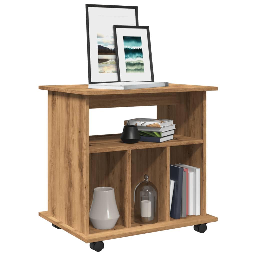 Rullebord 60x45x60 cm konstrueret træ kunsteg
