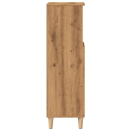 Badeværelsesskab 30x30x100 cm konstrueret træ kunsteg