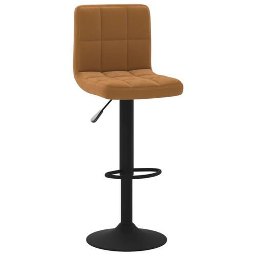 Barstol fløjl brun