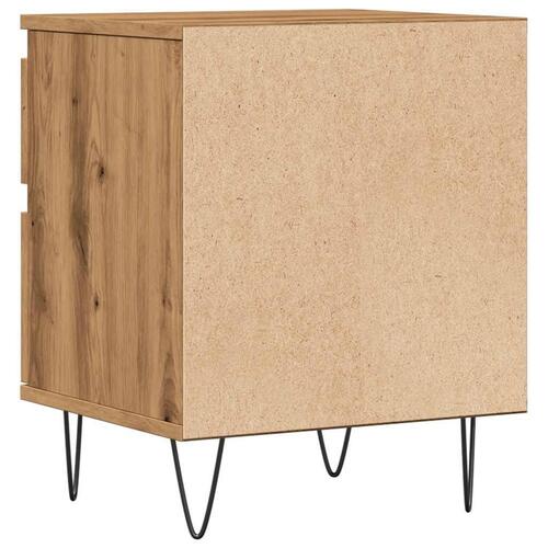 Sengebord 40x35x50 cm konstrueret træ kunsteg