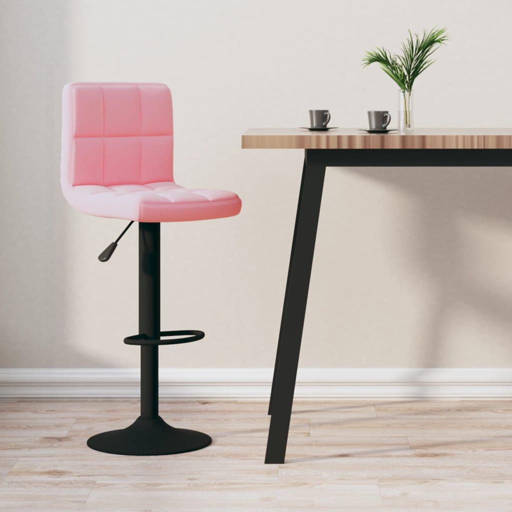 Barstol fløjl pink