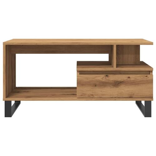 Sofabord 90x49x45 cm konstrueret træ kunsteg