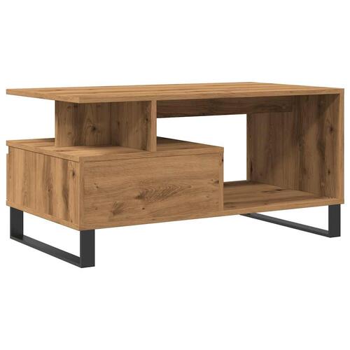 Sofabord 90x49x45 cm konstrueret træ kunsteg
