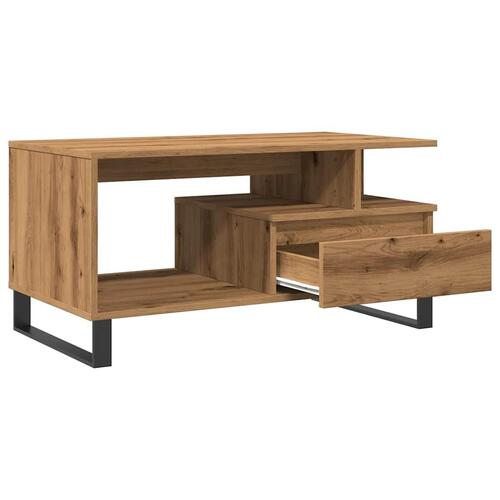 Sofabord 90x49x45 cm konstrueret træ kunsteg