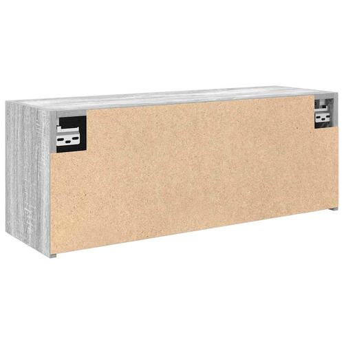 Væghængt badeværelsesskab 80x25x30 cm konstrueret træ