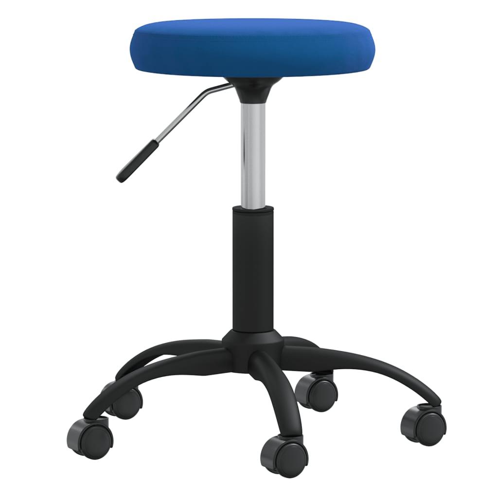 Massagetaburet fløjl blå