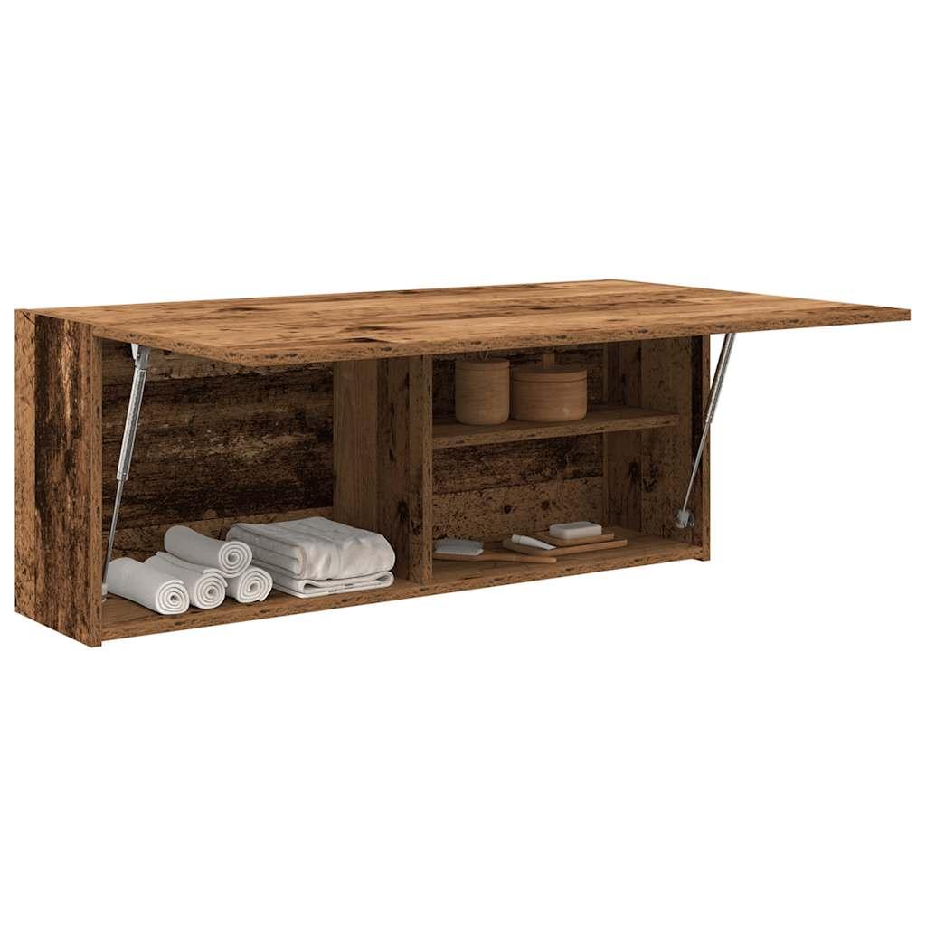 Væghængt badeværelsesskab 100x25x40 cm konstrueret træ