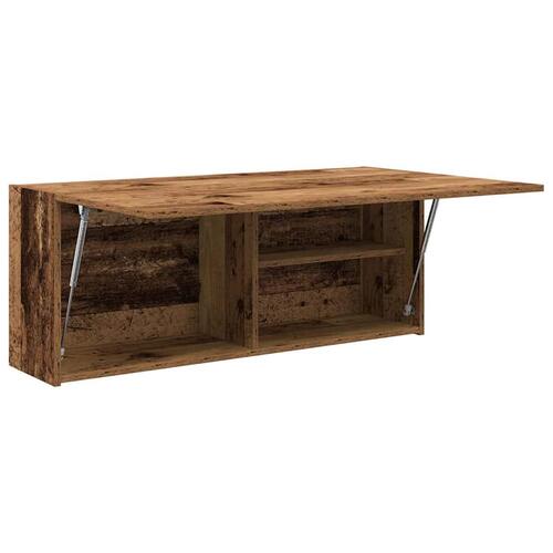 Væghængt badeværelsesskab 100x25x40 cm konstrueret træ