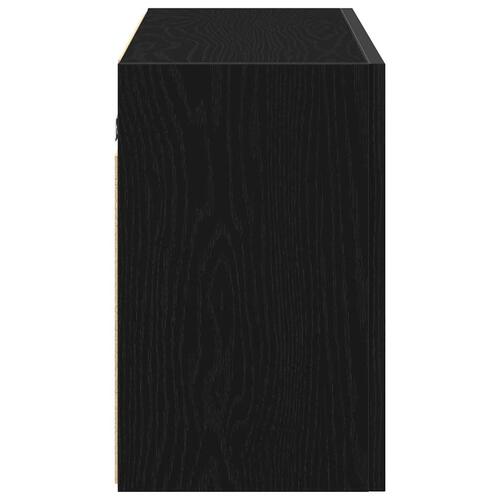 Væghængt badeværelsesskab 100x25x40 cm konstrueret træ sort