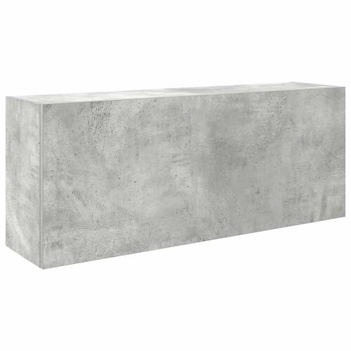 Væghængt badeværelsesskab 100x25x40 cm konstrueret træ betongrå