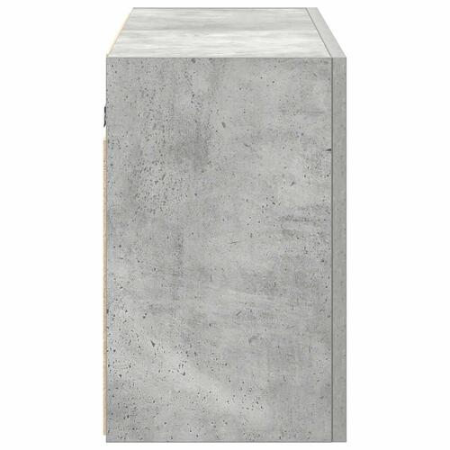Væghængt badeværelsesskab 100x25x40 cm konstrueret træ betongrå