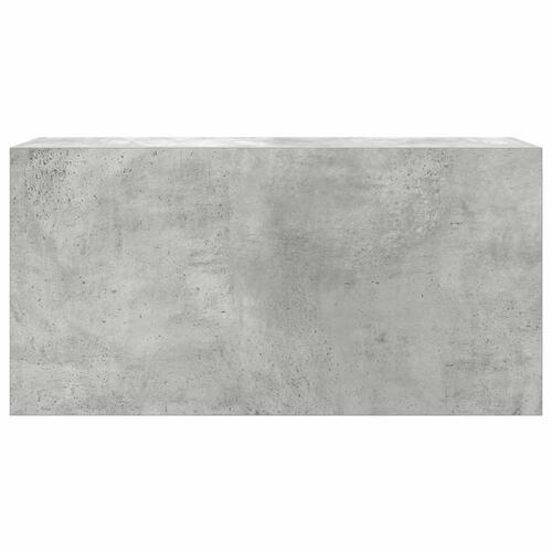 Væghængt badeværelsesskab 80x25x40 cm konstrueret træ betongrå
