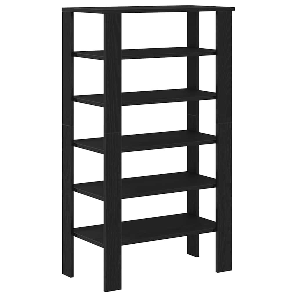 Skoreol 61x32x105 cm konstrueret træ sort