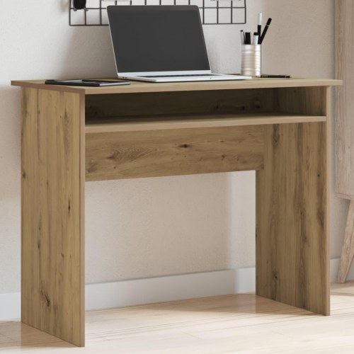 Skrivebord 90 × 50 × 74 cm i konstrueret træ - kunsteg