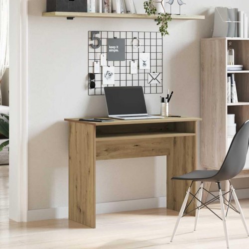 Skrivebord 90 × 50 × 74 cm i konstrueret træ - kunsteg