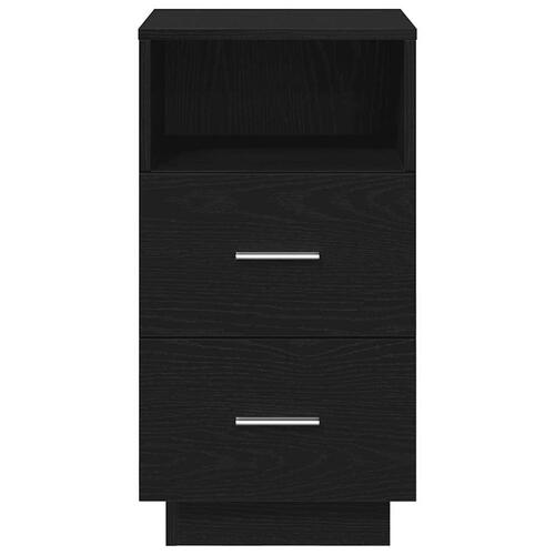 Sengeborde 2 stk. med 2 skuffer 36x36x68 cm sort