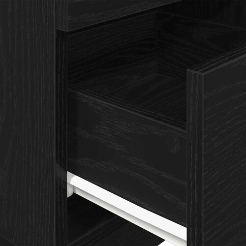 Sengeborde 2 stk. med 2 skuffer 36x36x68 cm sort