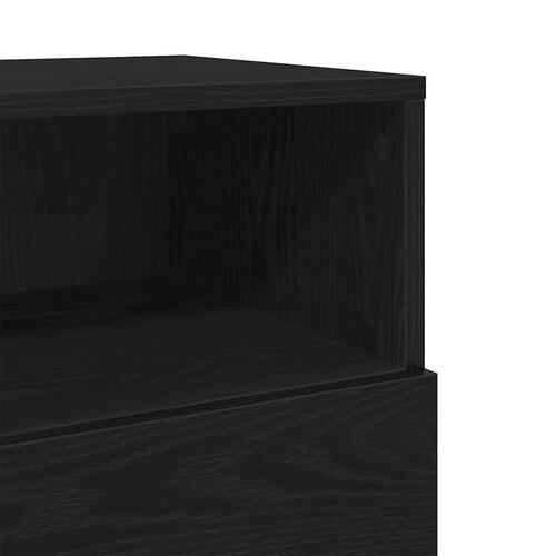 Sengeborde 2 stk. med 2 skuffer 36x36x68 cm sort