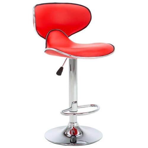 323645 Bar Stools 2 stk Red Faux Leather