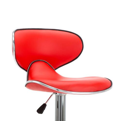 323645 Bar Stools 2 stk Red Faux Leather