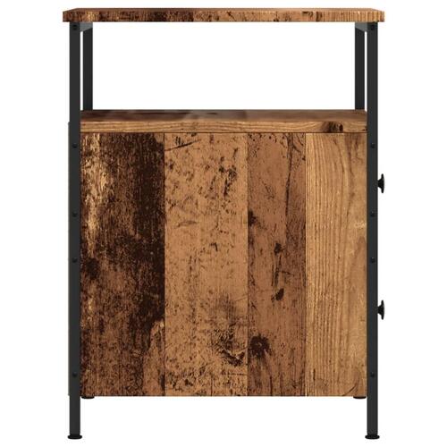 Sengebord 44x45x60 cm konstrueret træ antikt trælook