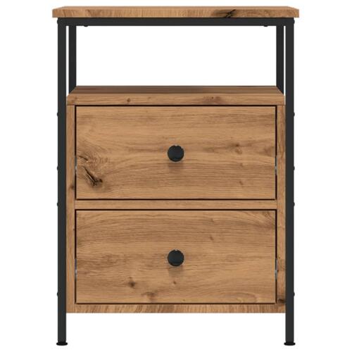 Sengebord 44x45x60 cm konstrueret træ kunsteg