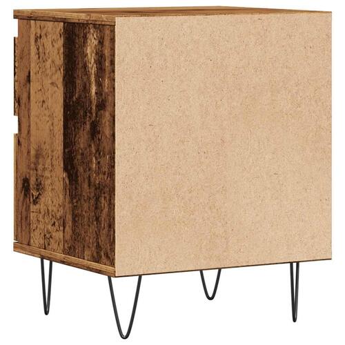 Sengeborde 2 stk. 40x35x50 cm konstrueret træ antikt træ
