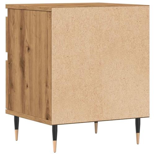 Sengebord 40x35x50 cm konstrueret træ kunsteg