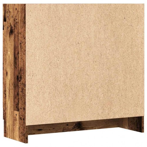 Bogskab med glaslåger - 82,5×30,5×80 cm, konstrueret træ, antikt træ