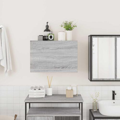 Væghængt badeværelsesskab 60x25x40 cm konstrueret træ