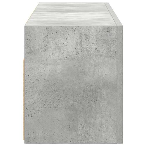 Væghængt badeværelsesskab 80x25x30 cm konstrueret træ betongrå