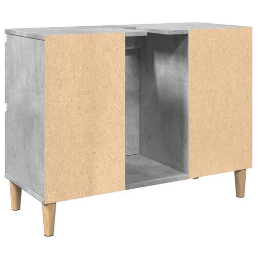 Underskab til håndvask 80x33x60 cm konstrueret træ betongrå