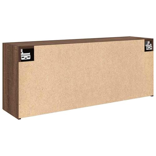 Væghængt badeværelsesskab 100x25x40 cm konstrueret træ brun eg