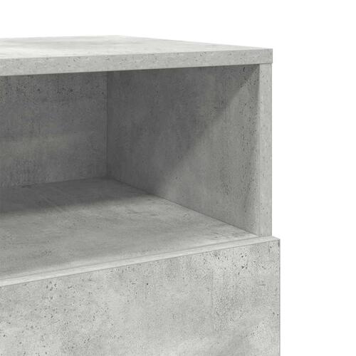 Sengeborde 2 stk. med 2 skuffer 36x36x68 cm betongrå