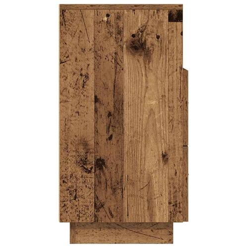 Sengeborde 2 stk. med 2 skuffer 36x36x68 cm antikt træ