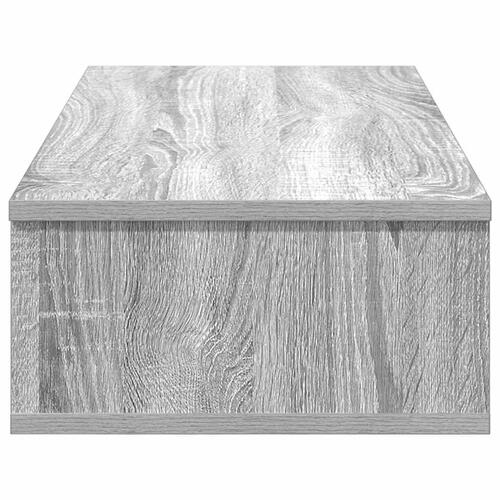 Væghylde med skuffer 80x34x17 cm konstrueret træ grå sonoma-eg