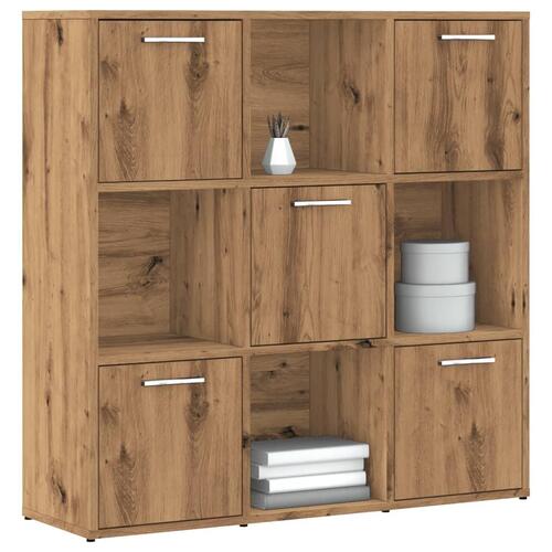 Bogreol 90x28x90 cm konstrueret træ kunsteg