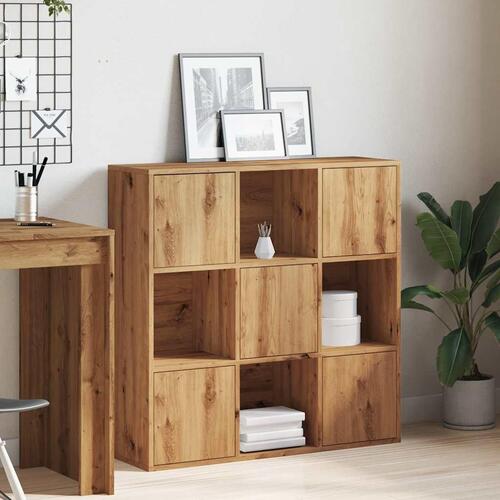 Bogreol 90x28x90 cm konstrueret træ kunsteg