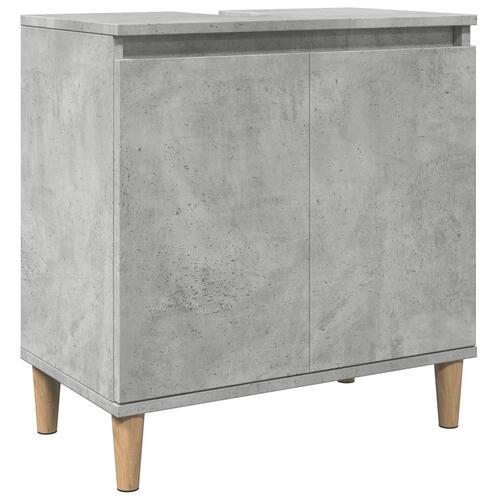 Underskab til håndvask 58x33x60 cm konstrueret træ betongrå