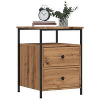 Sengeborde 2 stk. 44x45x60 cm konstrueret træ kunsteg