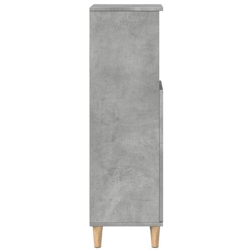 Badeværelsesskab 30x30x100 cm konstrueret træ betongrå