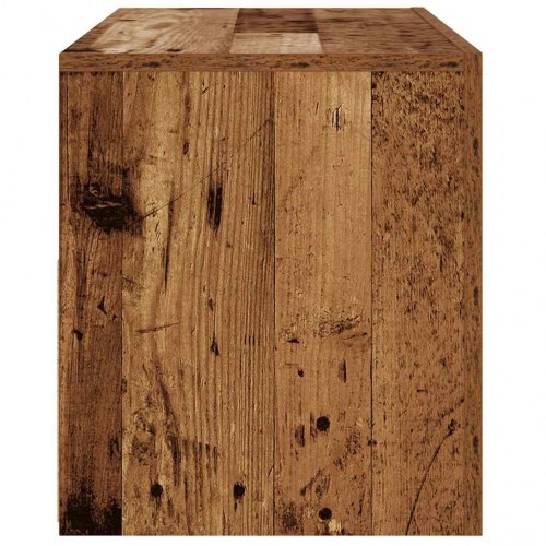 Tv-bord med LED-lys 90×35×40 cm - konstrueret træ, antikt træ