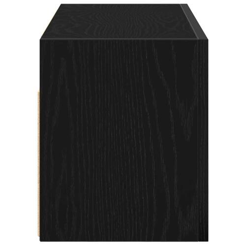 Væghængt badeværelsesskab 60x25x30 cm konstrueret træ sort
