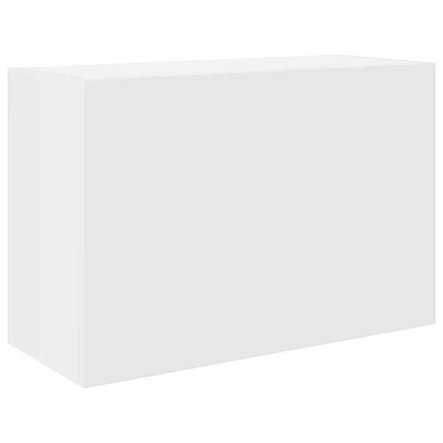 Væghængt badeværelsesskab 60x25x40 cm konstrueret træ hvid