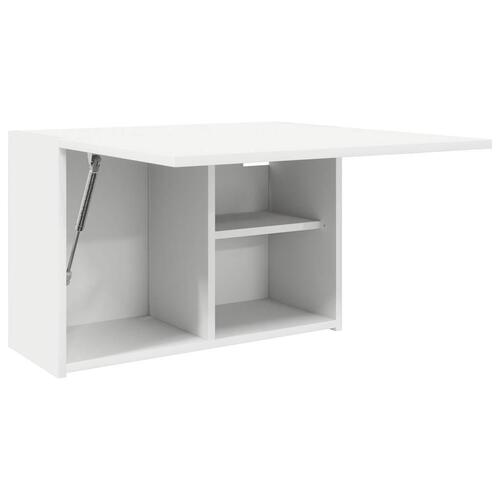 Væghængt badeværelsesskab 60x25x40 cm konstrueret træ hvid