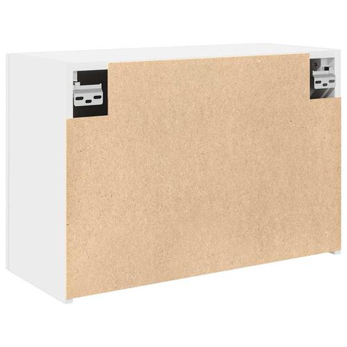Væghængt badeværelsesskab 60x25x40 cm konstrueret træ hvid
