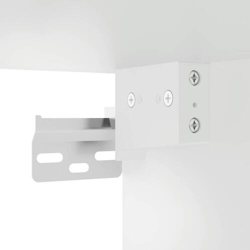 Væghængt badeværelsesskab 60x25x40 cm konstrueret træ hvid